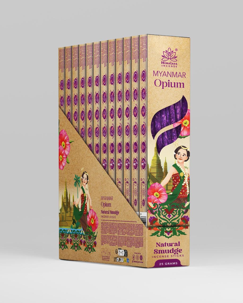 Bâton d'encens Opium Mayanmar de l'Himalaya-25g